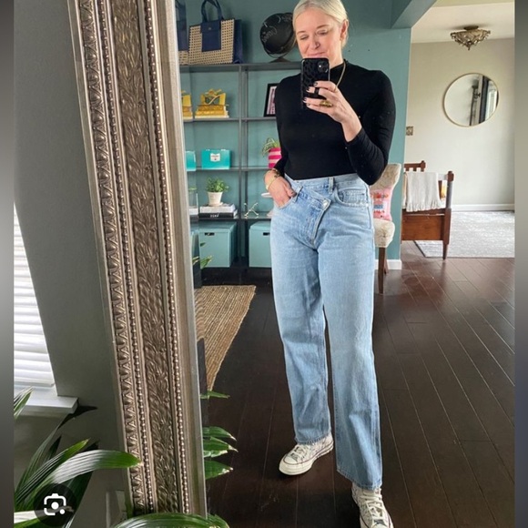 AGOLDE Criss Cross Upsized Jean in Suburbia Sz 26 100% Cotton A097-983 - Picture 2 of 8